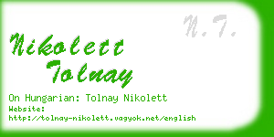 nikolett tolnay business card